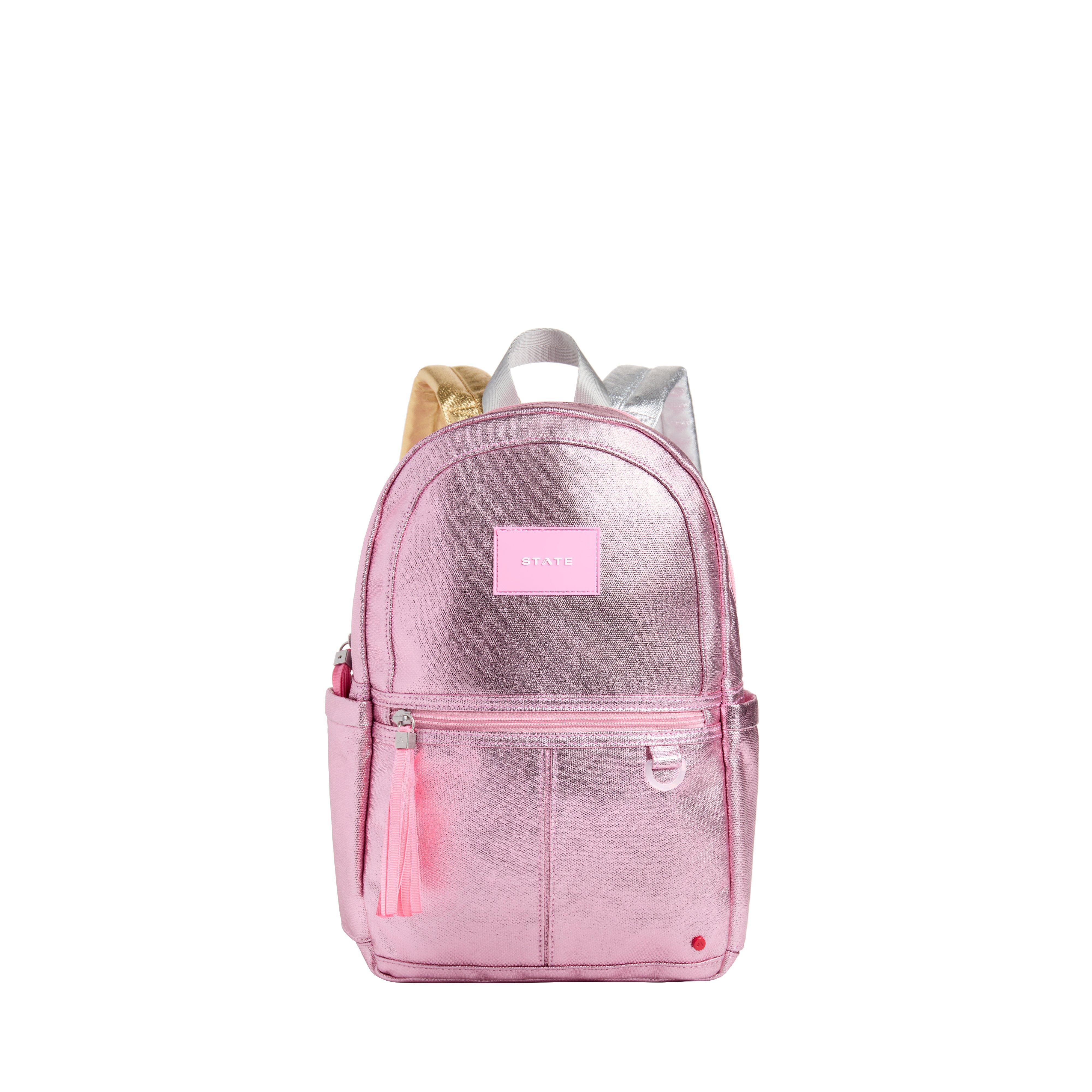 STATE Bags Kane Mini Backpack - Pink/Silver - PINK/SILVER